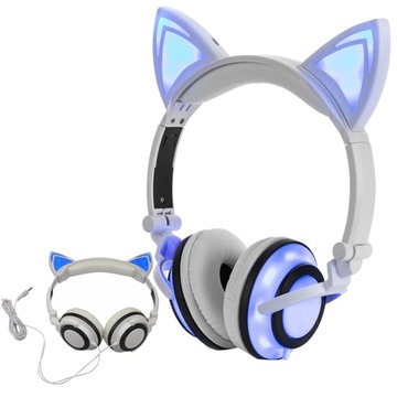 UCHWYT NA ZAGŁÓWEK do AUTA na TABLET TELEFON + Dziecięce Słuchawki KOTY