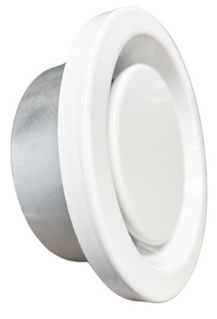 AVE 160 WHITE Диффузор вытяжного воздуха плоский диффузор вытяжного воздуха с рамкой