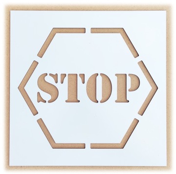 Szablon BHP STOP 60x60cm