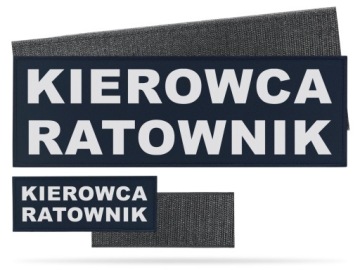 KIEROWCA RATOWNIK zestaw emblematów odblaskowych