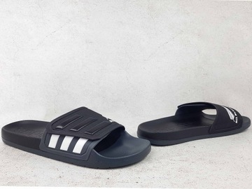 ADIDAS ADILETTE TND HQ1948 MĘSKIE KLAPKI BASENOWE PLAŻOWE CZARNE NA RZEP