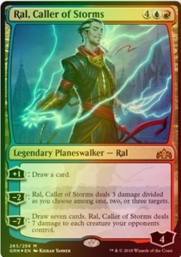 MTG Ral, Caller of Storms FOIL planeswalker XGRN