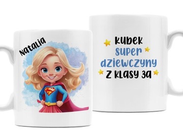 KUBEK PREZENT NA DZIEŃ KOBIET IMIĘ SZKOŁA KLASA DLA DZIEWCZYNY PRZEDSZKOLE