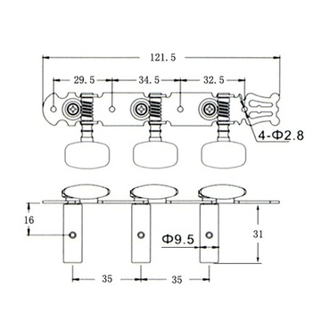 Колки для настройки гитарной мелодии 3R3L