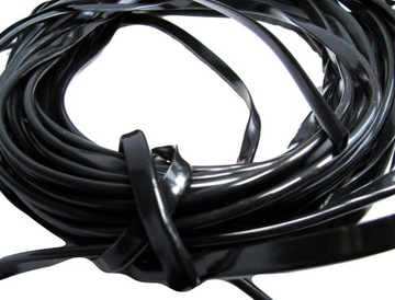 Краевая полоса черная резина ПВХ толщиной 0,5 мм, малая тонкая обложка для здоровья и безопасности