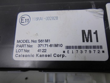 MODUL ŘÍZENÍ KEYLESS 37171-61M10 SUZUKI SX4 S-CROSS 1.6 16V