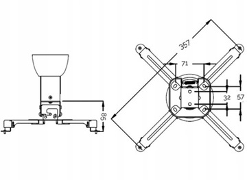 ПОТОЛОЧНОЕ КРЕПЛЕНИЕ ДЛЯ ПРОЕКТОРА SUPREMA SMALL 20