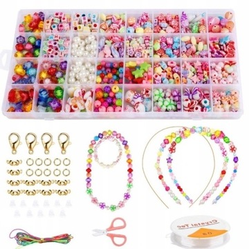 Zestaw koralików do robienia bransoletek ZABAWIA_PL