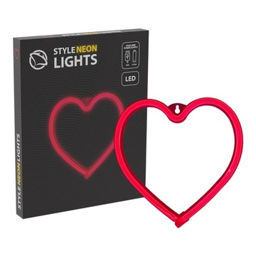 NEON LED na ścianę neony do pokoju SERCE lampka nocna USB 5V WALENTYNKI