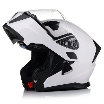 Мотоцикл челюстная шлем белый глянец переверните турист 22.06 + blenda