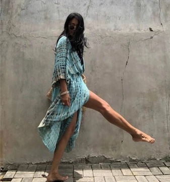 PAREO TUNIKA BOHO LETNIA SUKIENKA DŁUGA XXL