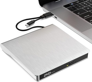 ZEWNĘTRZNY NAPĘD CD DVD TATEGUARD USB 3.0/USB C PRZENOŚNA NAGRYWARKA