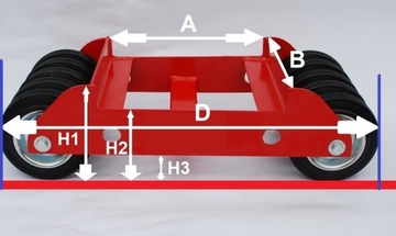 Транспортная тележка с роликом под сломанное колесо 13,5 кг 1+