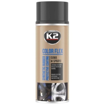 K2 COLOR FLEX Guma w Sprayu Czarny Połysk 400 ml