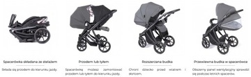 ДЕТСКАЯ КОЛЯСКА COLETTO DANTE 2В1 КРАСИВЫХ ЦВЕТОВ