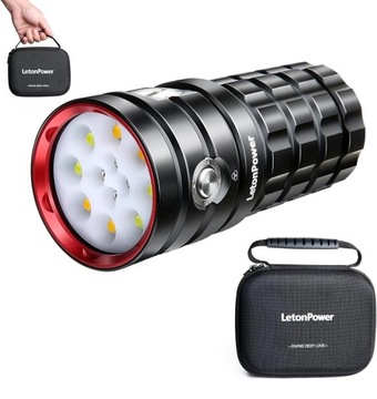 Latarka do nurkowania, LetonPower TS Pro 13000Lum Underwater 100m L424