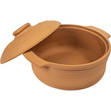 Круглый глиняный римский горшок с крышкой, жаровня 4л, Browin