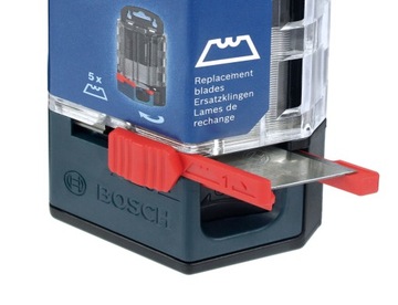 50 ножей с трапециевидными лезвиями и магазином BOSCH.
