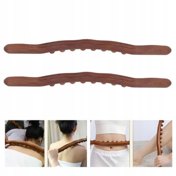 2X MASAŻER DREWNIANY GUA SHA DRENAŻ LIMFATYCZNY