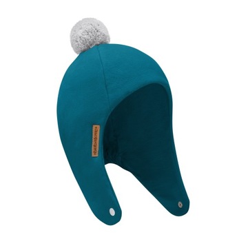 Zimowa czapka pilotka morska z pomponem 51-54 cm