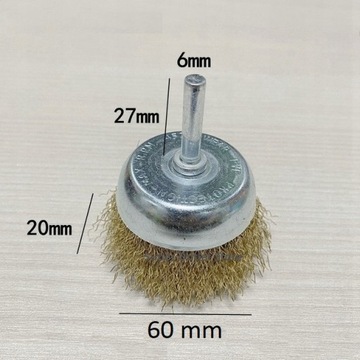 ZESTAW SZCZOTEK DRUCIANYCH SZCZOTKA NA WIERTARKĘ WKRĘTARKĘ DO METALU 5szt