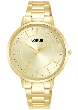 Klasyczny złoty zegarek damski Lorus na bransolecie RG256WX9 +Box + GRAWER