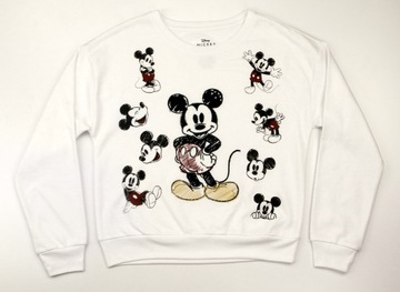 DISNEY Myszka Miki Mickey Mouse Bluza damska bez kaptura r. M HAFT biała