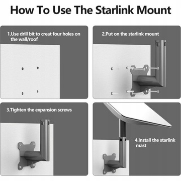 КРЕПЛЕНИЕ ДЛЯ СПУТНИКОВОГО ИНТЕРНЕТА 30 СМ, ЖИДКОЕ ДЛЯ STARLINK V2, СЕРОЕ