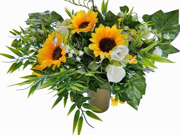 Украшение Украшение Цветы на могилу ПОДСОЛНУХИ Композиция из 2 частей КРАСИВАЯ