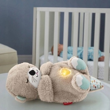 Fisher-Price FXC66 Мягкая игрушка-выдра, дышащая, усыпляет и напевает