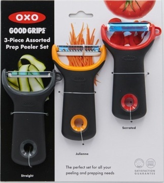 OXO Zestaw 3 obieraczek czarny-multikolor GoodGrip