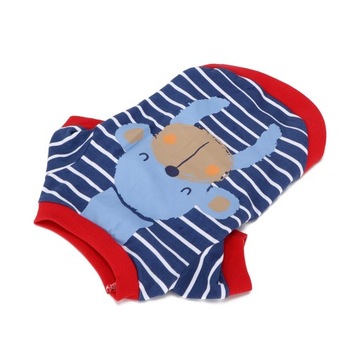 Pets Suit Cartoon Thin Dogs Shirt Stripe Bluzy z