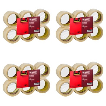 Scotch Secure Seal taśma pakowa przezroczysta, 50 mm x 66 m, 24 rolki