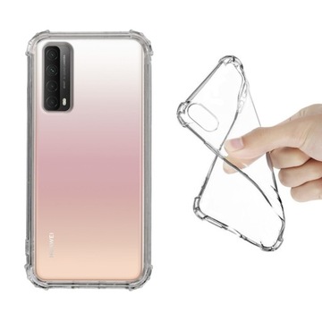 Etui Antishock Ochronne TRANSPARENT Do HUAWEI P SMART 2021 Grube Krawędzie
