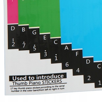 Красочные наклейки со шкалой Калимбы