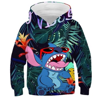 bluza z kapturem Stitch Bluza z wzorem 3D