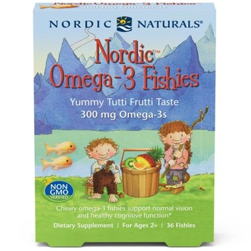 NORDIC NATURALS Nordic Omega-3 Fishies 36fishies ROZWÓJ DZIECKA ODPORNOŚĆ