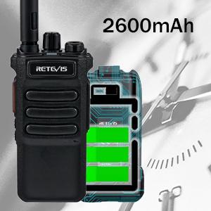 Retevis RT86 Walkie Talkie Long Distance ze Słuchawkami, 2600mAh Radio