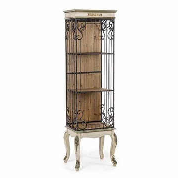 Stylizowany regał z drewna i metalu 160x47x33cm