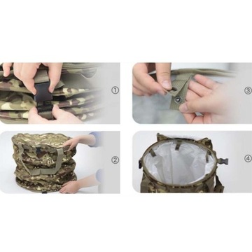 Składany worek na odpady ogrodowe, śmieci, chwasty, trawa, uchwyty, średni, wielokolorowy