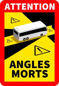 Naklejka ANGLES MORTS martwe pole Francja BUS 10sz