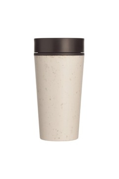 Circular Cup Prezent dla niego kubek na kawę z recyklingu biało-czarny 340