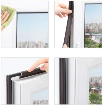 SAMOPRZYLEPNA USZCZELKA DO DRZWI OKIEN FUTRYNY TAŚMA USZCZELNIAJĄCA OKNA 4m