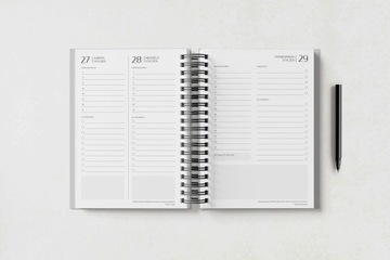 Ежедневник на 2024 год на спирали, А5 Calendar Make It Easy - СЕРЕБРЯНЫЙ ЛЕН