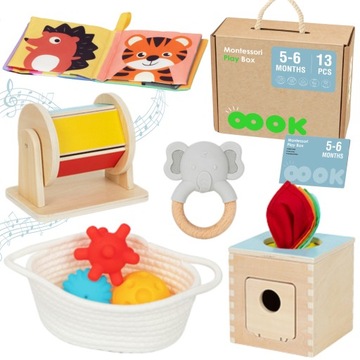 BOX PUDEŁKO XXL MONTESSORI EDUKACYJNE 6w1 SENSORYCZNE 5-6 MIES. TOOKY TOY