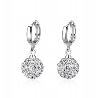 PIĘKNE KOLCZYKI SREBRNE 925 SWAROVSKI-KOLORY