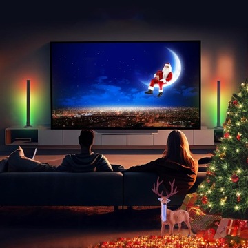 2ШТ. СВЕТОДИОДНЫЕ ПАНЕЛИ ИГРОВЫЕ ТОРШЕРЫ RGB ПОДСВЕТКА С ДИСТАНЦИОННЫМ УПРАВЛЕНИЕМ