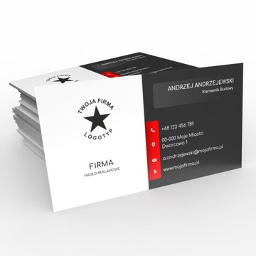 Wizytówki 500 sztuk Folia softouch ekskluzywna