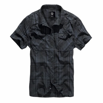 Košeľa s krátkym rukávom BRANDIT Roadstar čierno-modrá 3XL