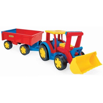 Gigant traktor z łyżką i przyczepą WADER 66300